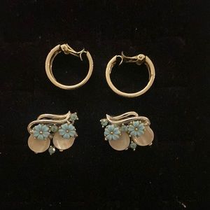 Vintage clip on earrings